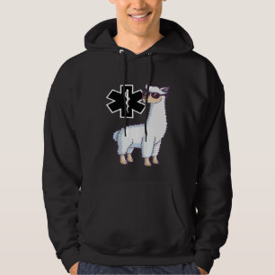 EMS Star of Life Llama EMT Hoodie