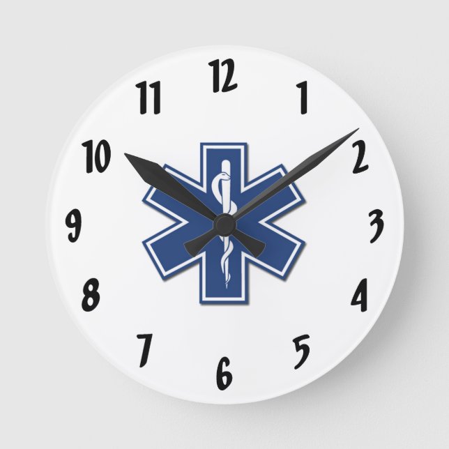 EMS Star of Life Rund Klocka (Framsida)