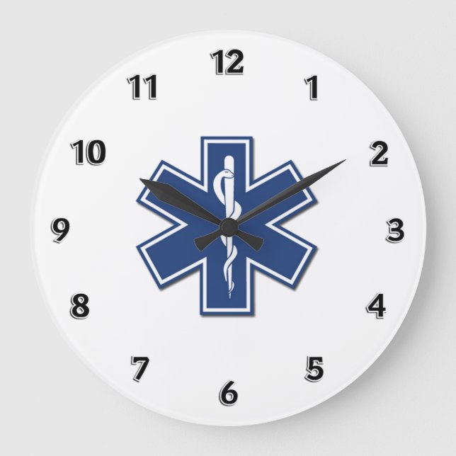 EMS Star of Life Stor Klocka (Framsida)