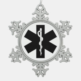 Ems-tema Snöflinga Pewter Julgransprydnad