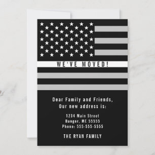 EMS Thin White Line American Flagga Flytta Meddelande