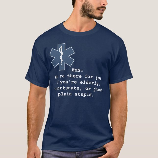 EMS: vi är där för dig (mörk) T-shirt (Framsida)