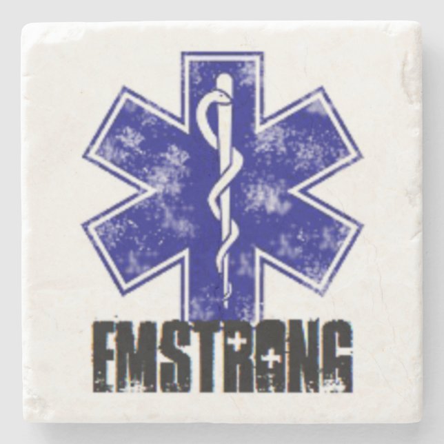 EMSTRONG (logotyp endast) Stenunderlägg (Framsidan)