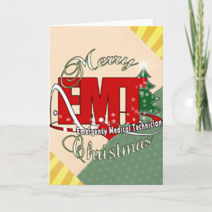 EMT Akut Medicinsk tekniker CHRISTMAS Helgkort
