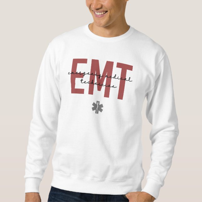 EMT Akut Medicinsk tekniker Lång Ärmad Tröja (Framsida)