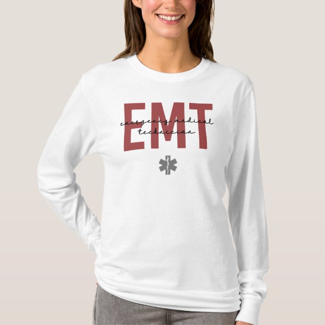 EMT Akut Medicinsk tekniker T Shirt (Framsida)