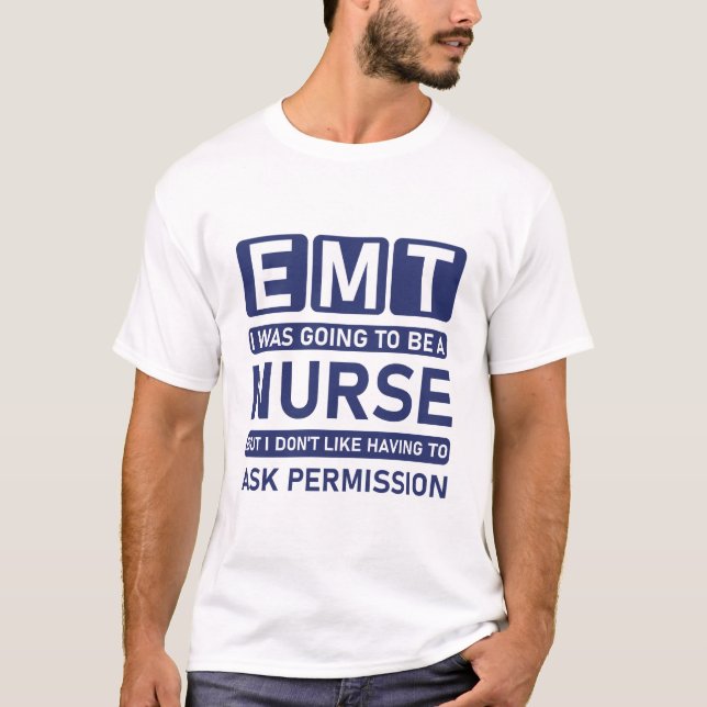 EMT-Akutets medicinska tekniker T Shirt (Framsida)