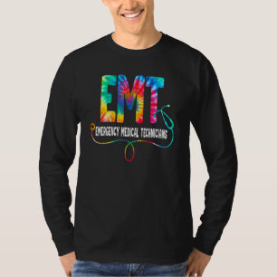 Emt Akutmedicinska Tekniker Tie Dye Stetoskop T Shirt