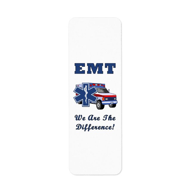 EMT är skillnaden Returadress Etikett (Framsidan)