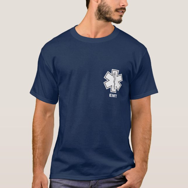 EMT-blått T-shirt (Framsida)