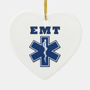 EMT-BLÅTTSTJÄRNA AV LIV JULGRANSPRYDNAD KERAMIK