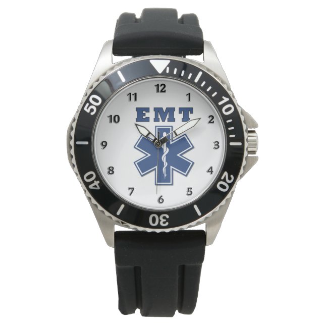 EMT Blue Star of Life Armbandsur (Framsida)