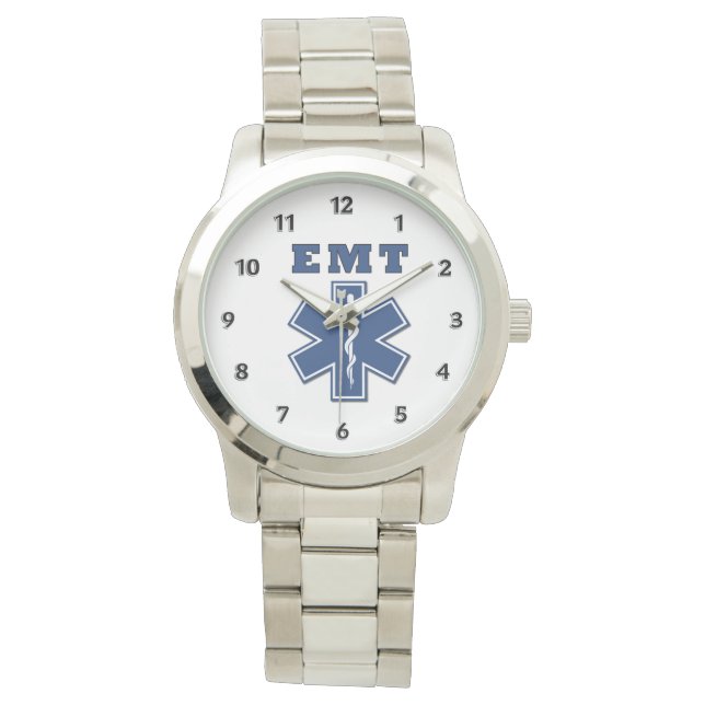 EMT Blue Star of Life Armbandsur (Framsida)