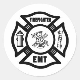 EMT-brandbekämpare Runt Klistermärke