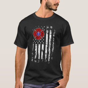 EMT-brandman EMS American Flagga Gift T Shirt