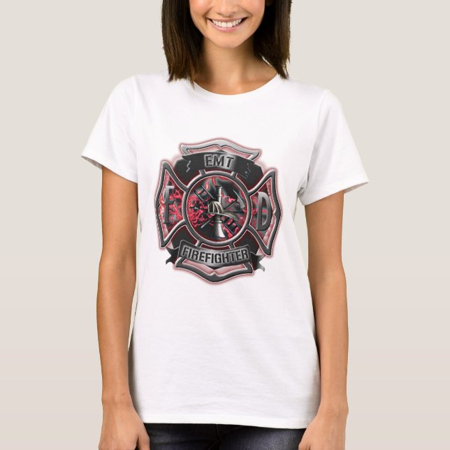 EMT-brandmanred. T-shirt (Framsida)