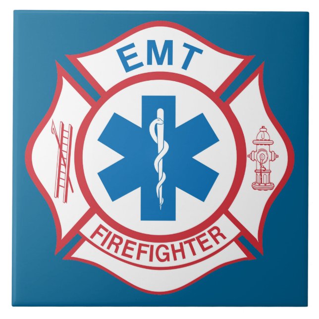 EMT-brandmansymbol Kakelplatta (Framsidan)