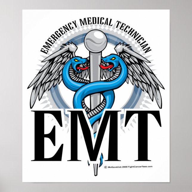 EMT Caduceus Blue Poster (Framsidan)