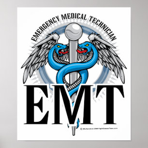EMT-Caduceusblått Poster