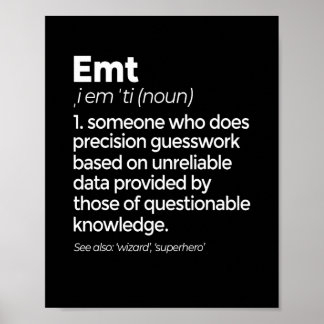 EMT-definition av funktionellt EMS-Akut Medicinsk Poster