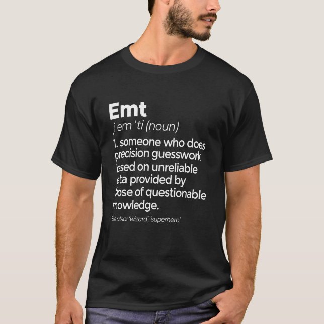 EMT-definition av funktionellt EMS-Akut Medicinsk  T Shirt (Framsida)