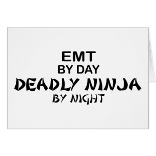 EMT dödliga Ninja vid natt Hälsningskort