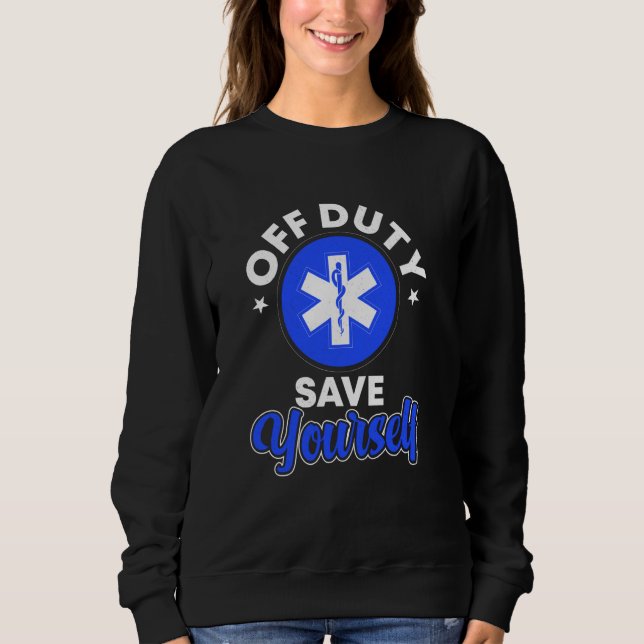 EMT EMS Sjukvårdare första svararambulans T Shirt (Framsida)