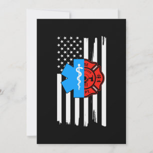 Emt Firefighter American Flagga Distress.Png Spara Datumet