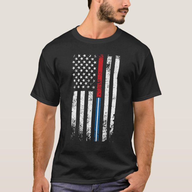 Emt Firefighter Ems US Flagga Firefighter Emt Appe T Shirt (Framsida)