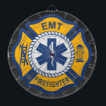 EMT Firefighter Stainless Steel Vattenflaska Darttavla<br><div class="desc">En Coola Dartboard för hem eller Station! Kolla in butiken för fler artiklar!</div>