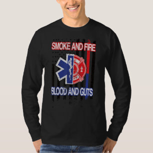 Emt Firefighter US Flagga Firefighter Emt T Shirt