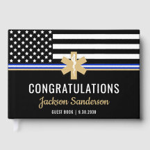 EMT First Responder White Line Flagga EMS Retireme