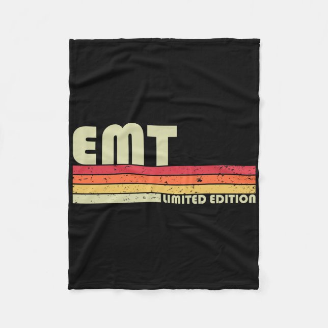 Emt Funny Job Title Profement Birthday Worker Ide Fleecefilt (Framsidan)