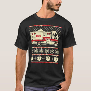 EMT Funny ugn Julsötare med ambulans och T Shirt