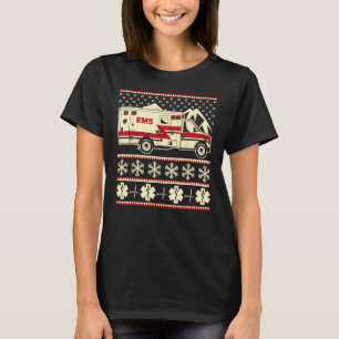 EMT Funny ugn Julsötare med ambulans och T Shirt