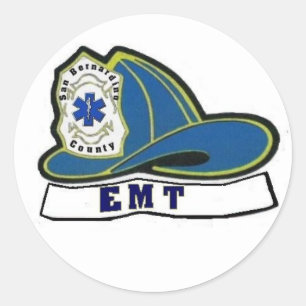 EMT Helmet Runt Klistermärke