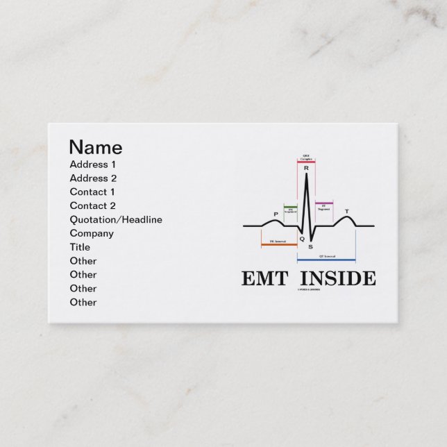 EMT-insida (ECG-/EKGElectrocardiogram) Visitkort (Framsida)
