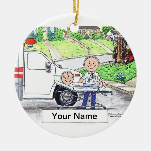 EMT - Manlig Julgransprydnad Keramik (Framsidan)