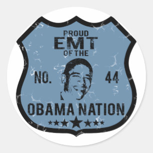 EMT Obama Nation Runt Klistermärke
