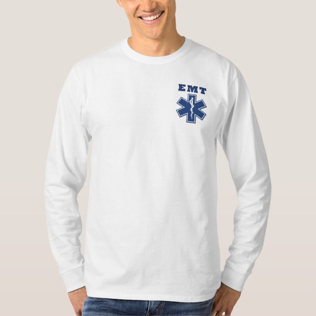 EMT- och EMS-stjärna av livskjortor T Shirt (Framsida)