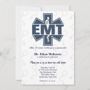 EMT pension Denim struktur Inbjudningar