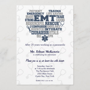 EMT pension Denim struktur Inbjudningar
