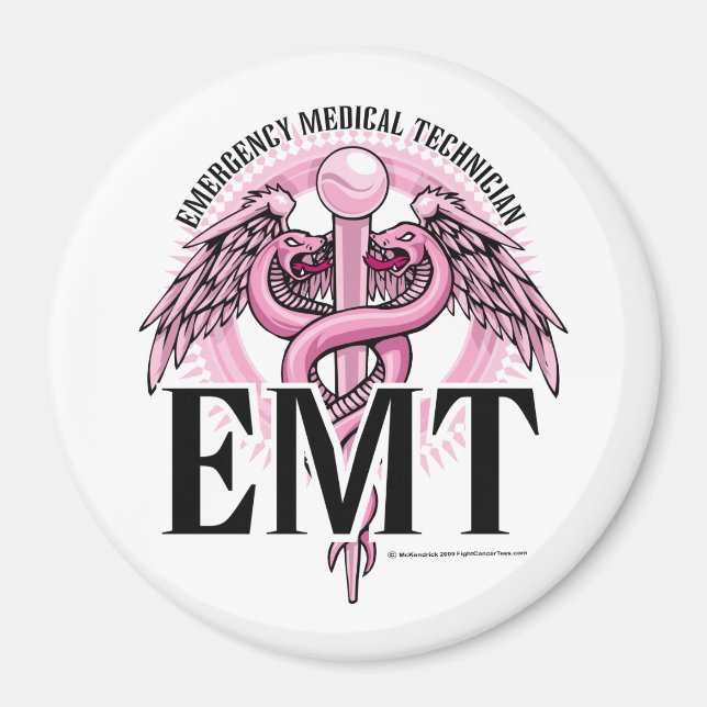 EMT Rosa Caduceus Magnet (Framsidan)