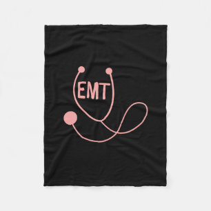Emt rosa stethoscope-gåva fleecefilt