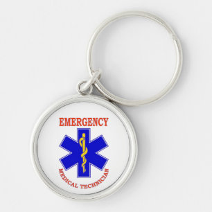 EMT RUND SILVERFÄRGAD NYCKELRING