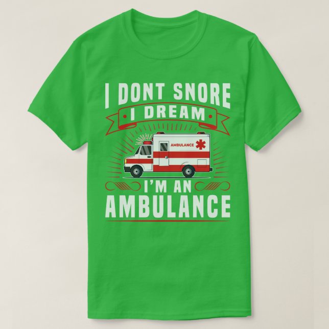 EMT Sjukvårdare Ambulance Driver T Shirt (Design framsida)