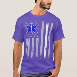 EMT Sjukvårdare American Flagga Ambulance Patriot T Shirt