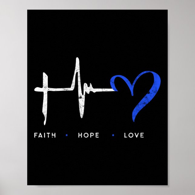 EMT Sjukvårdare EMS Akut Faith Hope Kärlek Poster (Framsidan)