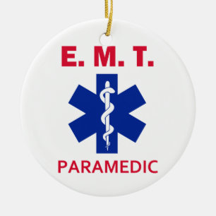 EMT Sjukvårdare Julgransprydnad Keramik