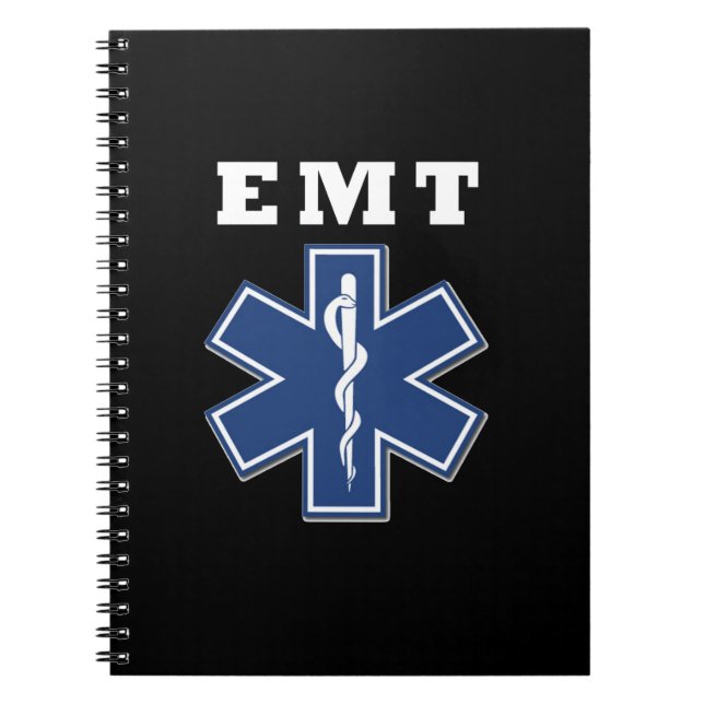 EMT-stjärna av liv Anteckningsbok Med Spiral (Framsidan)